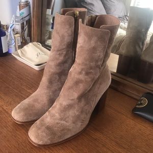 Free People Beige Suede Boots